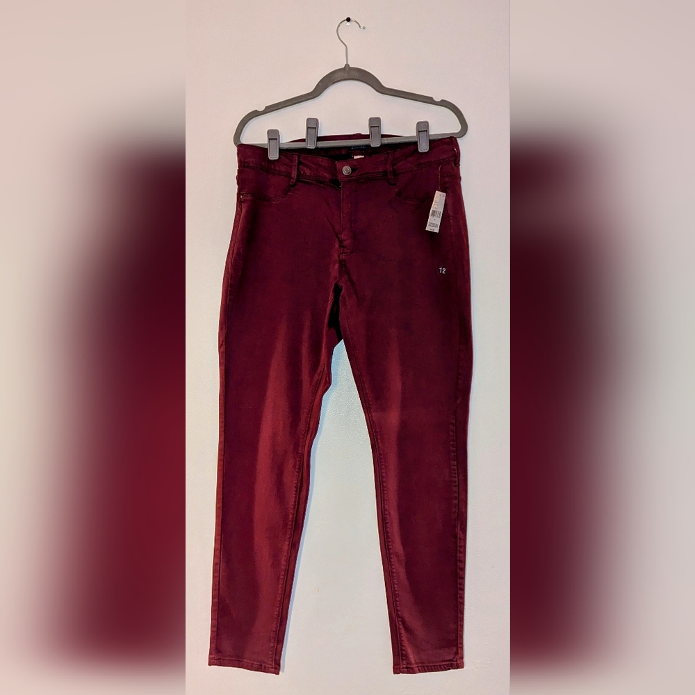 Burgundy Wine pants - jeans - new wt 12